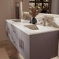 Lexora Home Geneva 60" Double Bathroom Vanity in Dark Grey with 2 cm White Cultured Marble Top and Rectangular Sinks, , large