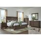 Riva Ridge Oxford 4 Piece California King Panel Bedroom Set in Cocoa with AC Outlets and USB Ports, , large