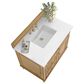 James Martin Vanities Lorelai 36" Single Vanity in Light Natural Oak with 3 cm White Zeus Quartz Top, , large