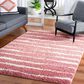 Safavieh Venus Shag VNS603U 5"3" x 7"6" Pink and Ivory Area Rug, , large