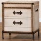 Baxton Studio Laura 2-Drawer End Table Trunk in White, , large