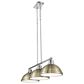 Golden Lighting Duncan 3-Light Pendant with Aged Brass Shade in Chrome, , large