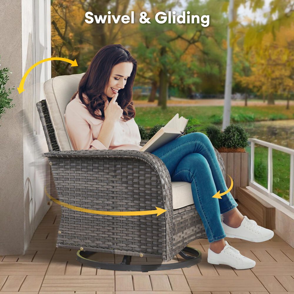 HOMLUX 6-Piece Patio Conversation Set in Beige, , large