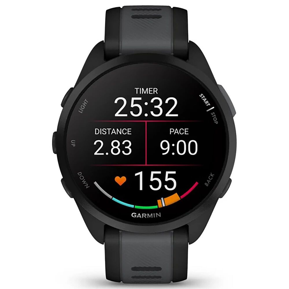 Garmin Forerunner 165 Smartwatch 30.4mm in Black and Slate Gray, , large