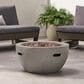 Hearth and Haven Outdoor Bowl-Shaped Propane Fire Pit with 40,000 BTU Output in Light Gray, , large