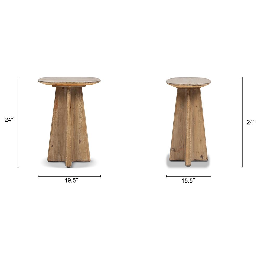 Jennifer Taylor Home Clarence End Table in Antique Natural Brown, , large