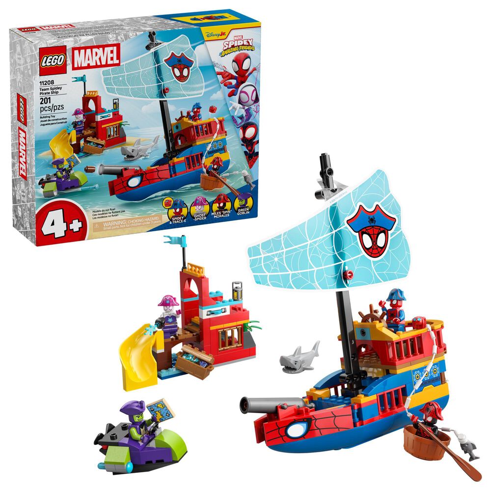 LEGO Marvel Pirate Ship of Spidey's Team Building Set, , large