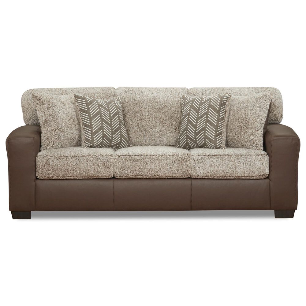 Arapahoe Home 6100 Stationary Queen Sleeper in Shearling Fawn and Coconut Mocha, , large