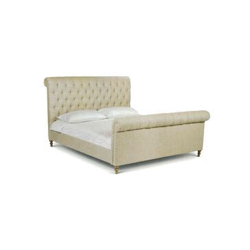 Vintage Furnishings Finn King Sleigh Bed in Amore Beige, , large