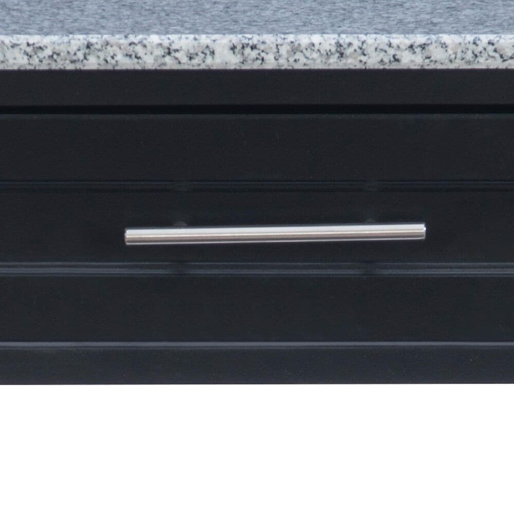 Linon Home Decor Mitchell Kitchen Cart in Black and Grey, , large