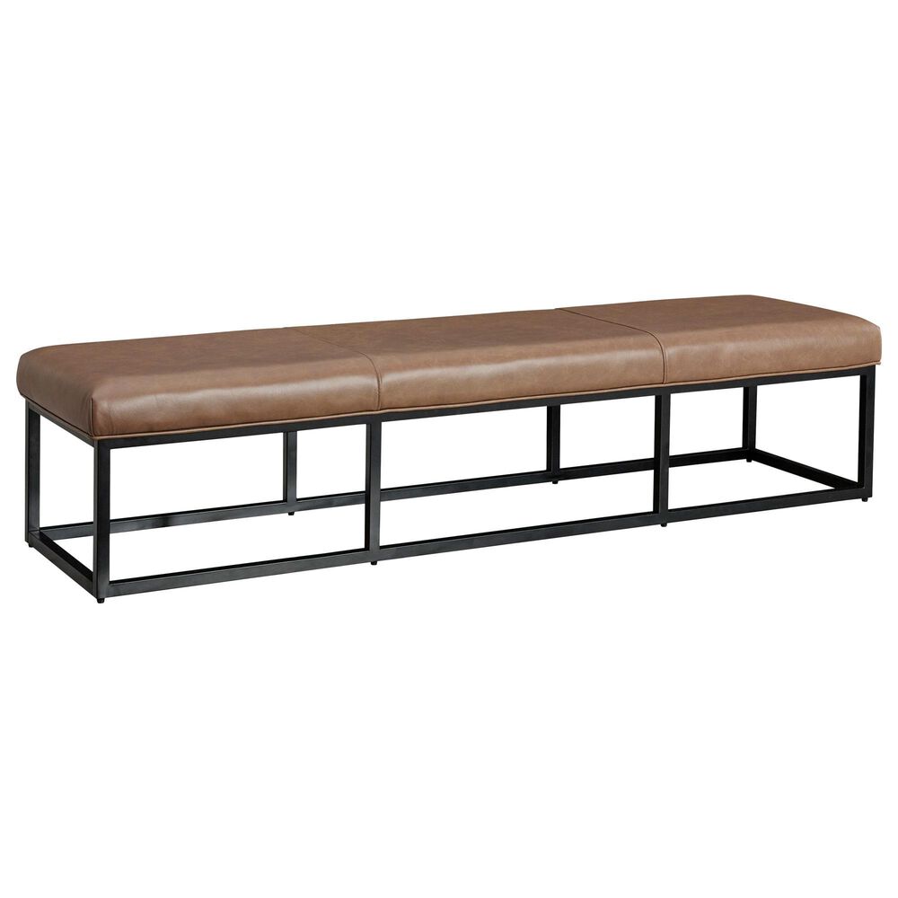 Ashley Joston Accent Bench with Caramel Cushion in Black, , large