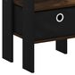 HOMLUX 2-Piece 1-Shelf End Table with Bin Drawer in Amber Pine, , large
