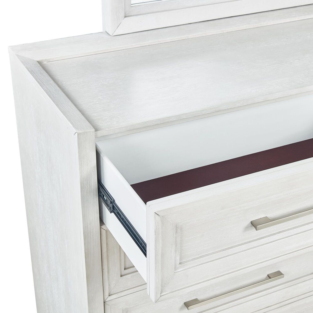 Sasha Lee 8-Drawer Dresser and Mirror in Brushed White, , large