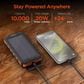 Hypercel 10000 mAh Solar Power Bank in Black and Orange, , large