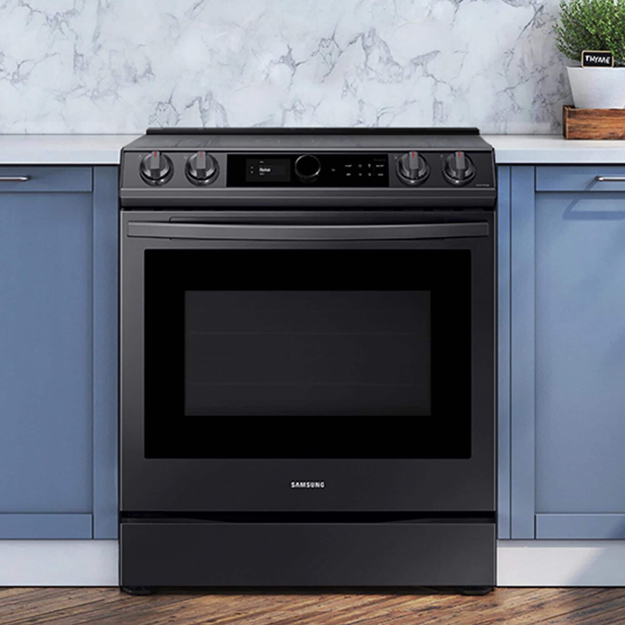 samsung electric stove black stainless steel