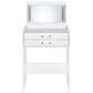 Pacific Landing Danbury 3-Drawer Makeup Vanity Set in White High Gloss, , large