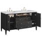 James Martin Vanities Myrrin 60" Double Vanity in Carbon Oak with 3 cm White Zeus Quartz Top, , large