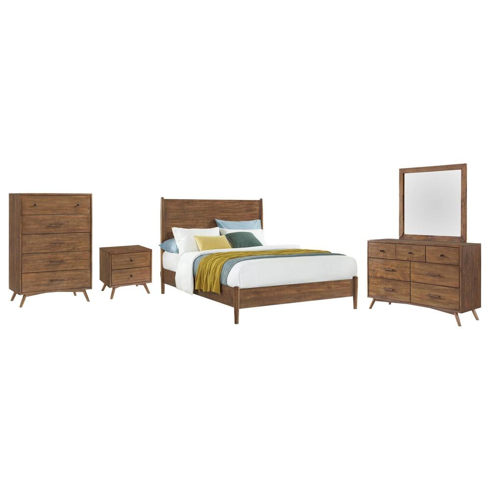 Martin Svensson Home Mid Century Modern 5-Piece King Platform Bedroom Set in Cinnamon, , large