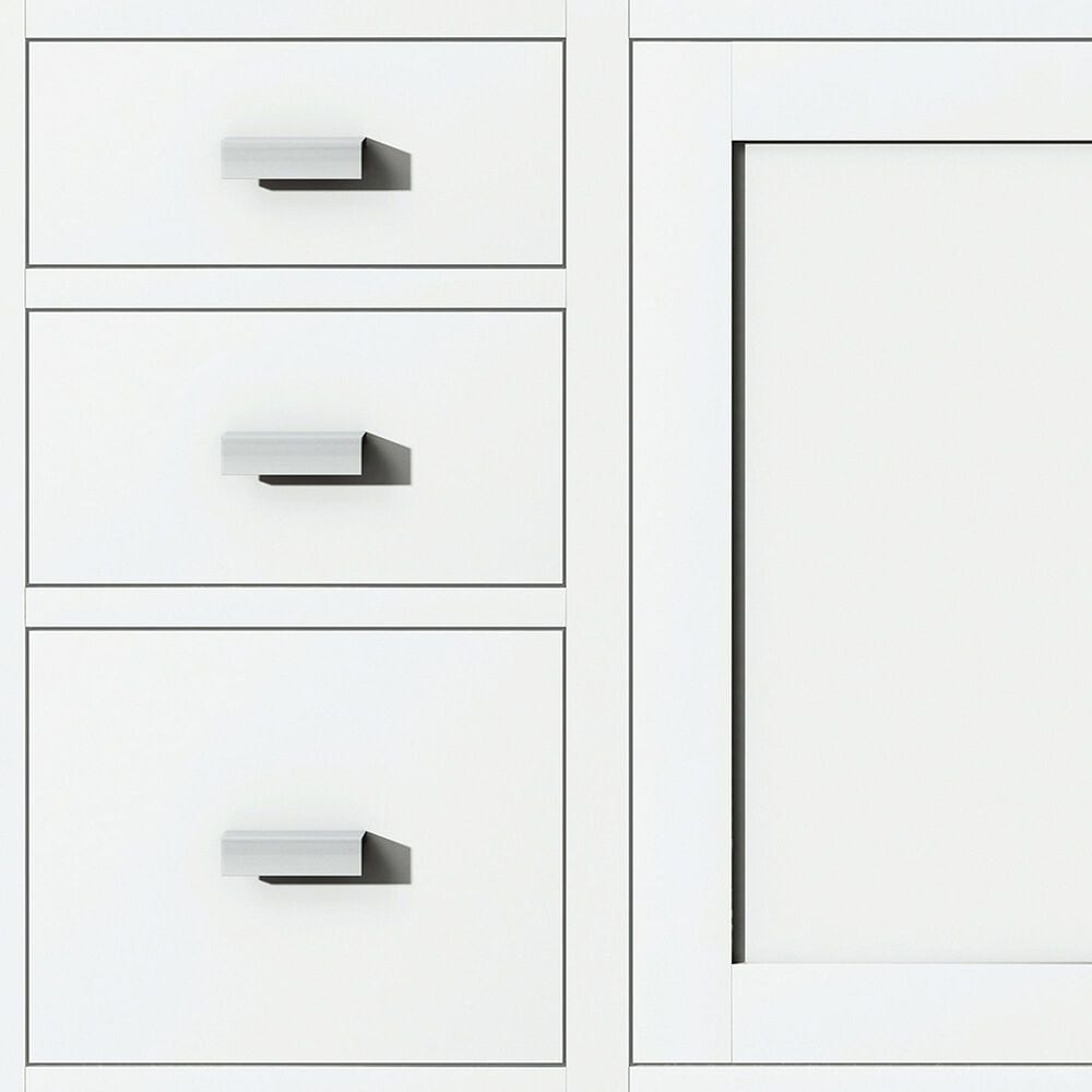 James Martin Vanities Addison 30&quot; Single Bathroom Vanity in Glossy White with 3 cm Victorian Silver Quartz Top and Rectangular Sink, , large