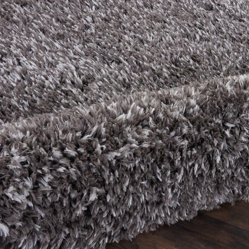 Nourison Luxe Shag LXS01 9&#39; x 12&#39; Charcoal Area Rug, , large