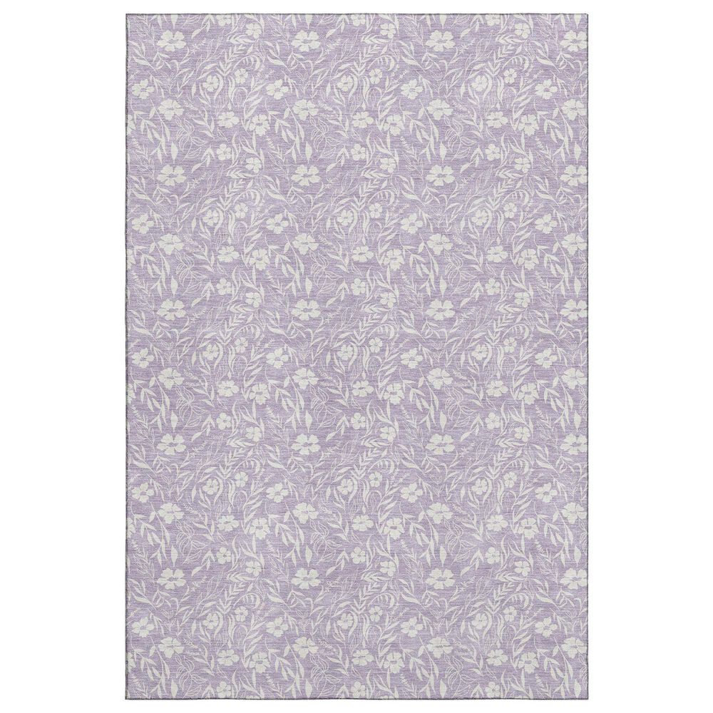 Dalyn Rug Company Soft Essentials Floral Lavender 8" x 10" Indoor/Outdoor Area Rug, , large