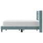 Richlands Furniture Demore King Platform Bed with Light Aqua Blue Upholstery in Black, , large