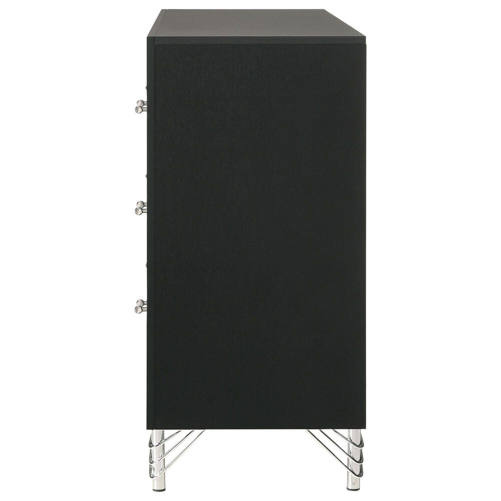 Coaster Lucia 6-Drawer Dresser in Black and Chrome, , large