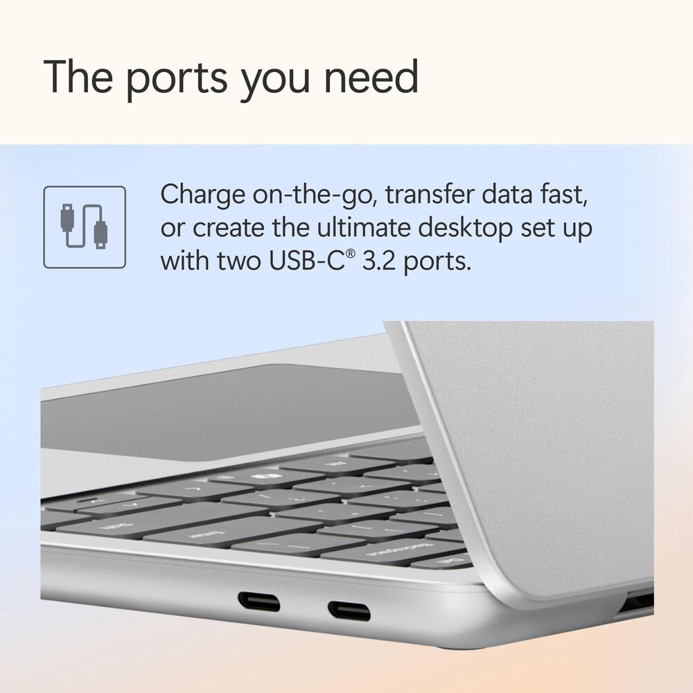 Microsoft Surface Copilot+ PC 13&quot; Laptop - Qualcomm Snapdragon X Plus - 16GB RAM - 256GB UFS - Windows 11 Home - Platinum - Device Only - &#40;Latest Model&#41;, , large