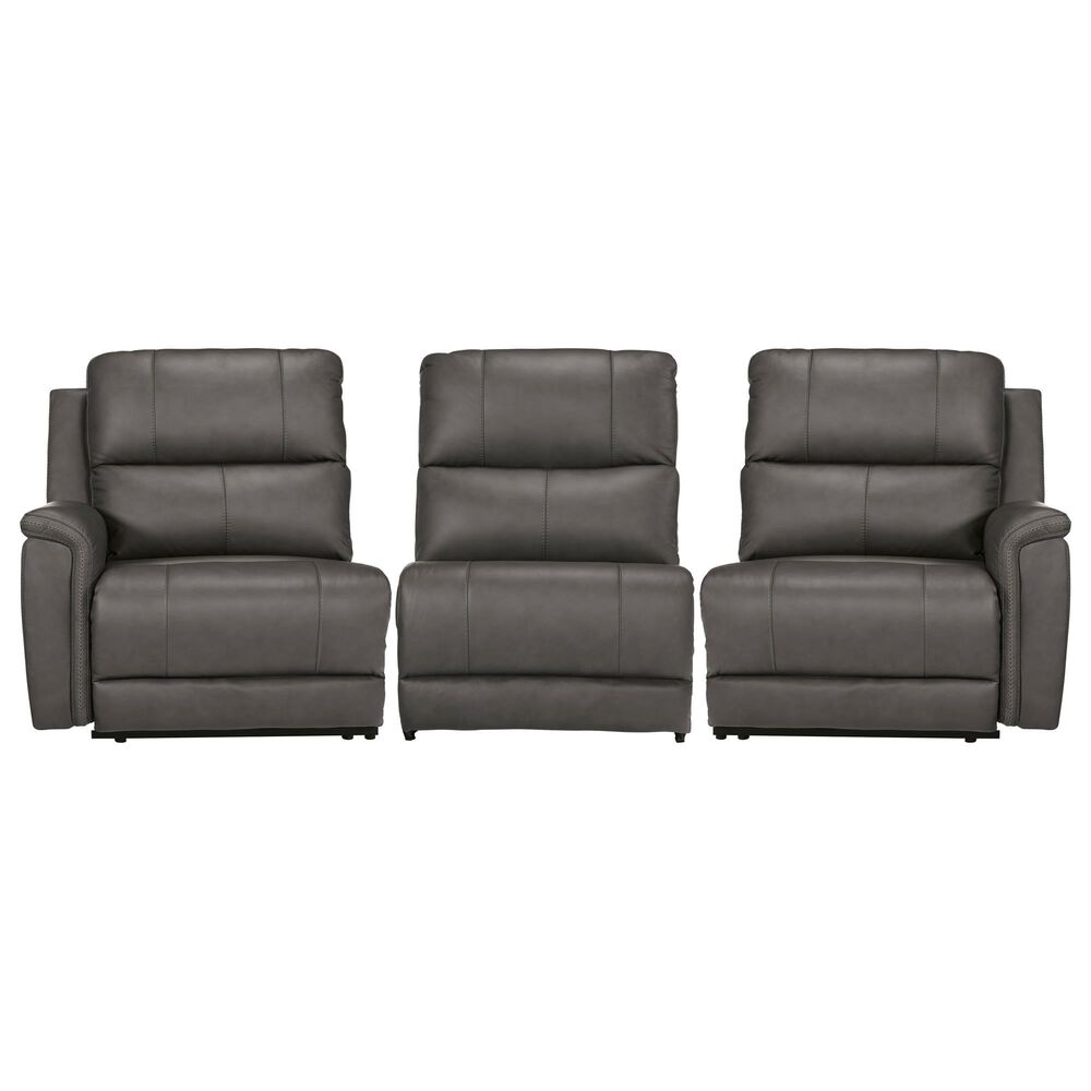 Ashley 3-Piece Power Symmetrical Reclining Sectional Sofa in Anchor, , large