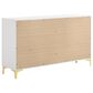 Pacific Landing Kendall 6-Drawer Dresser in Gold and White, , large