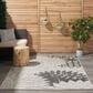Nourison Aloha 6" x 9" Silver and Grey Indoor/Outdoor Area Rug, , large