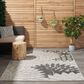 Nourison Aloha 6" x 9" Silver and Grey Indoor/Outdoor Area Rug, , large