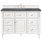 James Martin Vanities Lorelai 48" Single Vanity in Bright White with 3 cm Parisien Bleu Quartz Top, , large