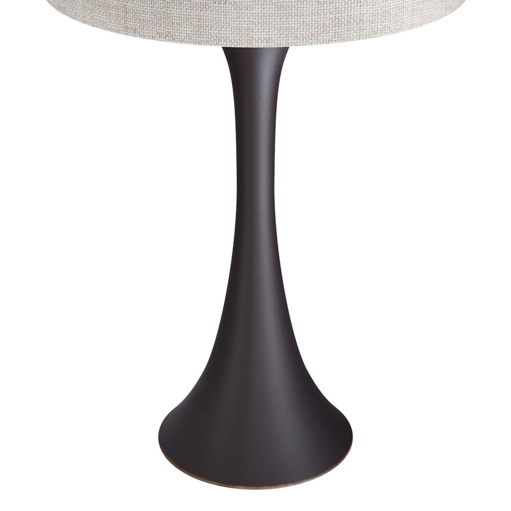 LumiSource Lenuxe 24" Metal Table Lamp with Natural Linen Shade in Oil Rubbed Bronze (Set of 2), , large