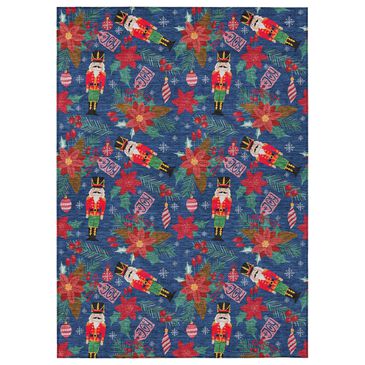 Dalyn Rug Company Wonderland WN30 5" x 7"6" Navy Indoor/Outdoor Area Rug, , large