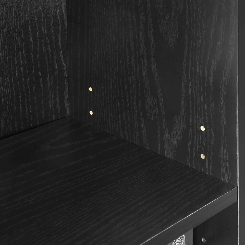 HOMLUX 3-Tier Display Bookshelf with Adjustable Shelves in Blackwood, , large