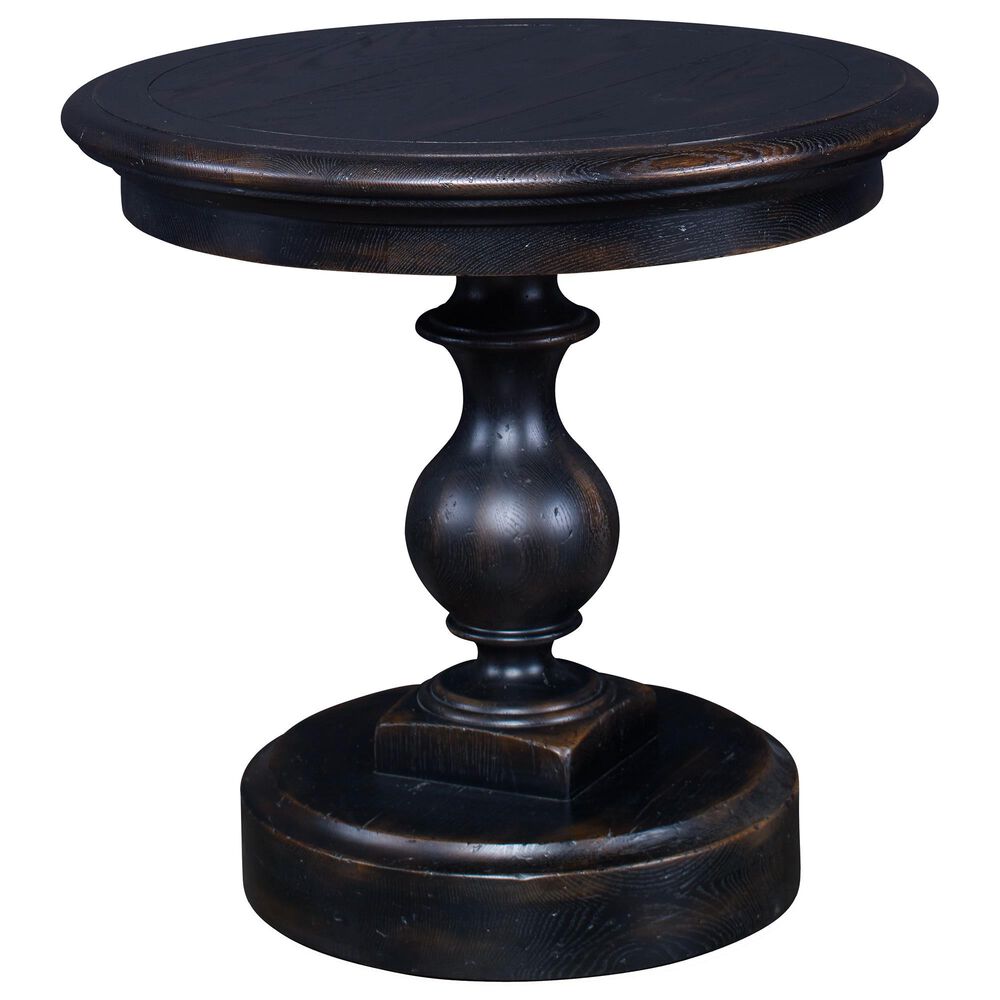 Century Monarch Grand Side Table in Ebonized Oak and Warm Brown, , large