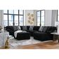 Ashley Midnight-Madness Oversized Accent Ottoman in Onyx, , large