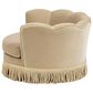 Jennifer Taylor Home Clara 34.5" Scalloped Pet Sofa Bed in Fawn Brown, , large