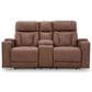 Ashley Point Clear Power Reclining Loveseat in Caramel, , large