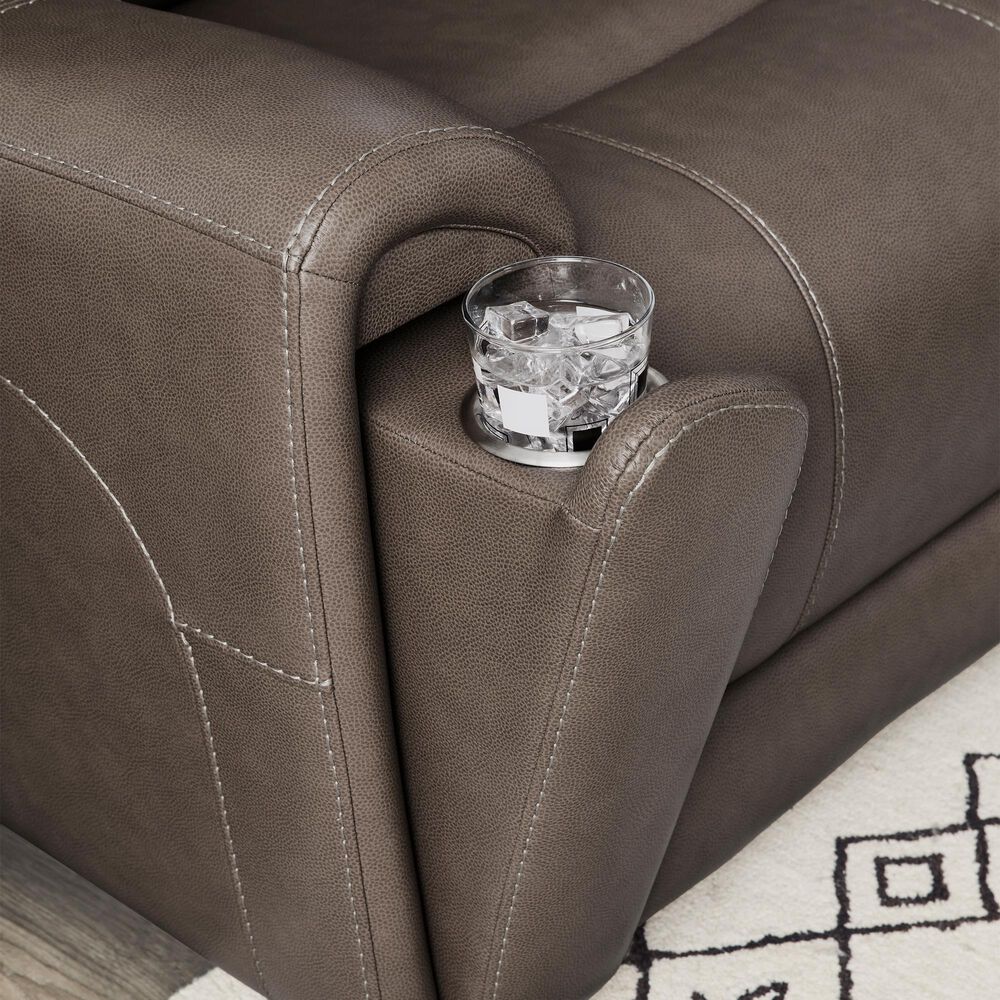 Simeon Collection Hancock Power Reclining Zero Gravity Sofa with Drop Down Table in Bette Hazel, , large