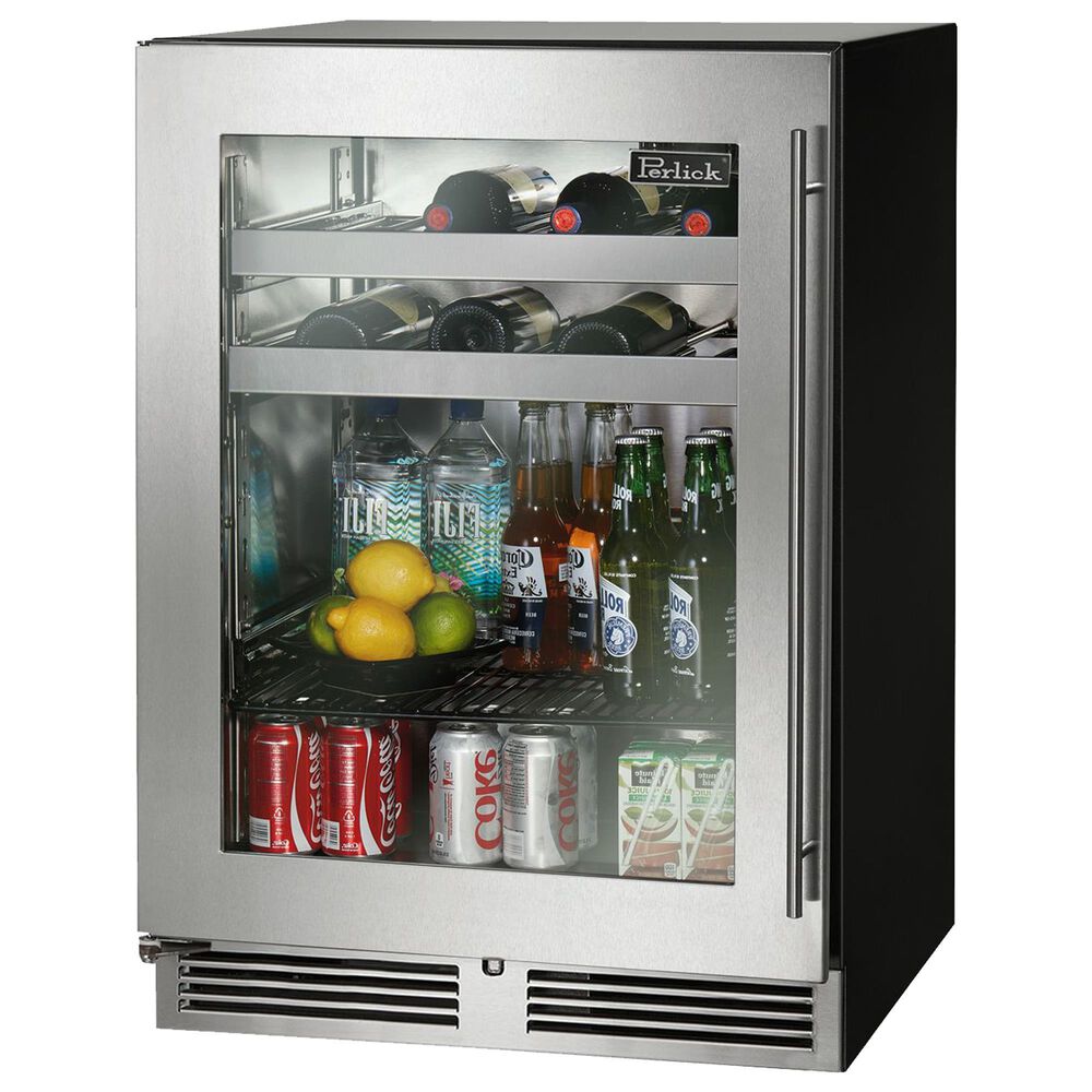 Perlick 5.2 Cu. Ft. C-Series Beverage Center with Glass Door and Left Hinge in Stainless Steel and Panel Ready, , large