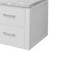 Lexora Home Castor 36" Single Bathroom Vanity in White with 2 cm White Carrara Marble Top and Rectangular Sink, , large