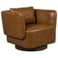 Interlochen Leather Swivel Chair in Saddle, , large