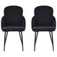 Lumisource Dahlia Dining Arm Chair with Black Velvet Cushion in Black and Gold (Set of 2), , large