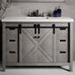 Lexora Home Marsyas 48" Single Bathroom Vanity in Ash Grey with White Quartz Top and Rectangular Sink, , large