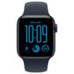 Apple Watch SE 3 (GPS) 40mm Midnight Aluminum Case with Navy Blue Sport Band - S/M and 2-Year AppleCare+, , large