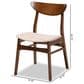 Baxton Studio Parlin Side Chair with Light Beige Cushion in Walnut Brown (Set of 4), , large