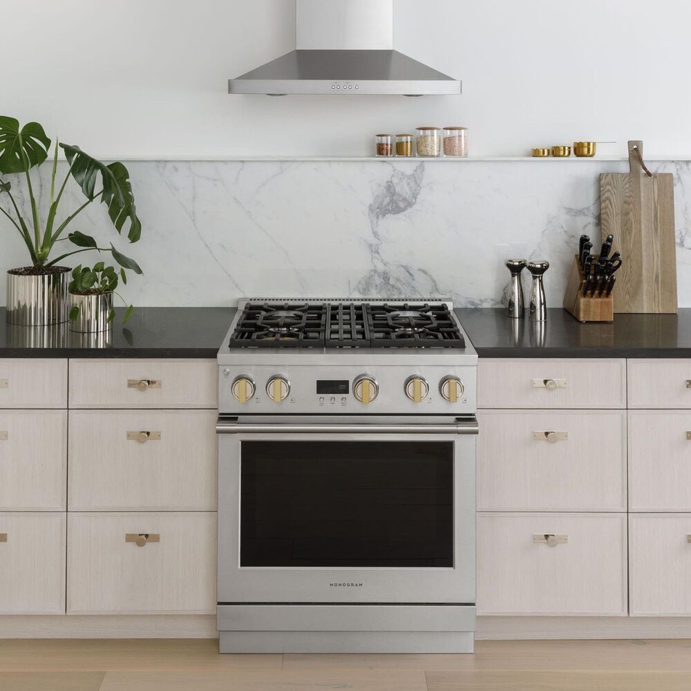 Monogram 30&quot; Dual-Fuel Professional Range with 4 Burners in Stainless Steel, , large