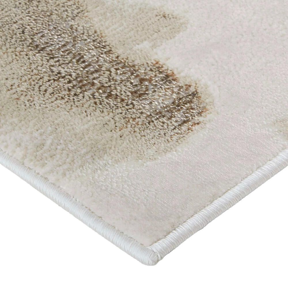 Feizy Aura 3727F 3&#39;11&quot; x 6&#39; Beige and Gold Area Rug, , large